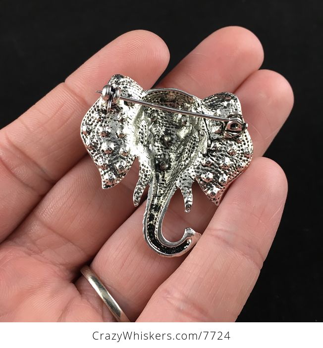 Beautiful Elephant Head Brooch Pin Jewelry - #zekN6Qk42nU-5
