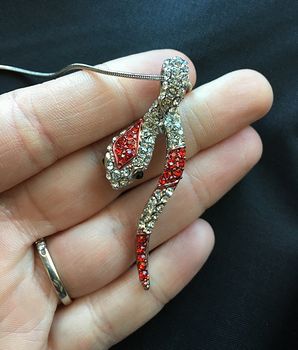 Beautiful Rhinestone Snake Pendant Necklace #jAydFaNzSwo