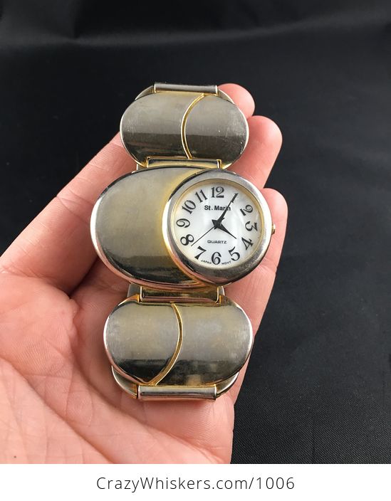 Beautiful Vintage Gold Tone St Marin Quartz Wrist Watch Small - #f9oFQGq41p4-1