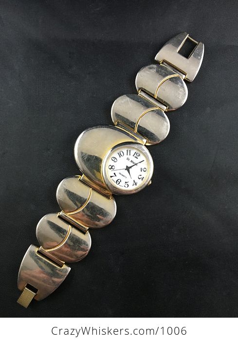 Beautiful Vintage Gold Tone St Marin Quartz Wrist Watch Small - #f9oFQGq41p4-5