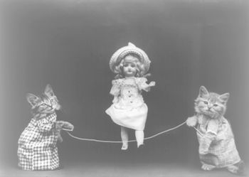 Cats Playing Jump Rope with Doll #lgmBQJwWKks