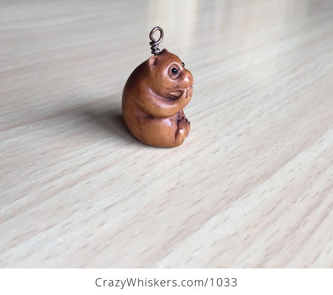 Cute Panda Ojime Bead Pendant Hand Carved Boxwood Signed by Carver - #FUAlUYMzWEI-4