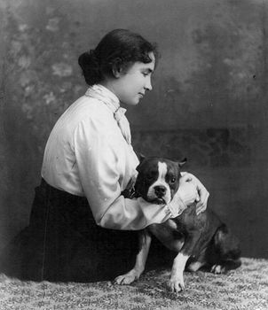 Digital Photo of Helen Keller with a Dog #BFjRi2N7Vvo