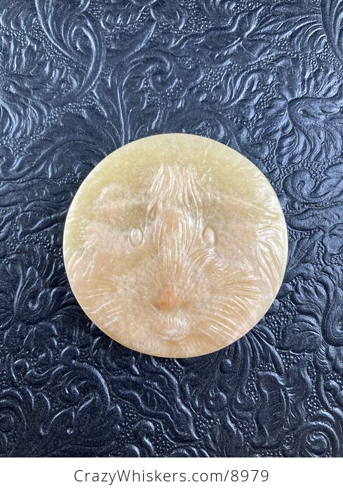 Hamster Face Carved Mini Art Red Malachite Stone Pendant Cabochon Jewelry - #TjOPzmIaujs-3