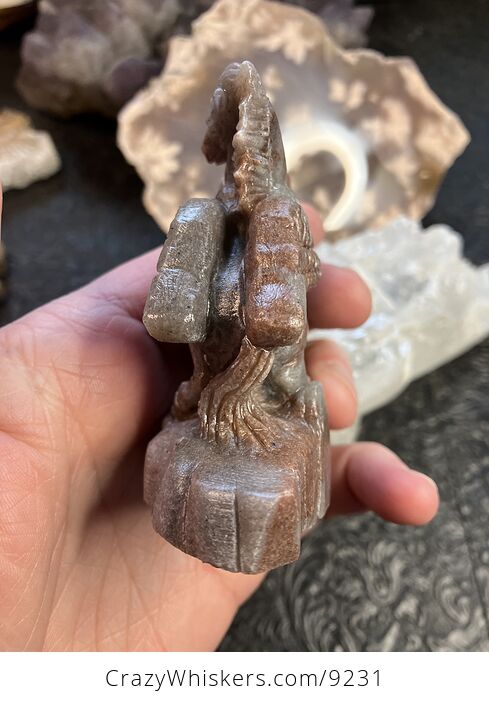 Hand Carved Crystal Stone Pegasus Quartzite Figurine - #sXH7P0sp97U-2