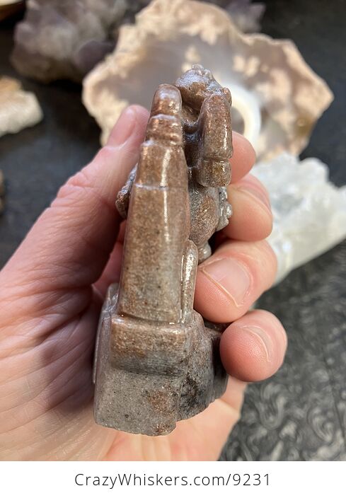 Hand Carved Crystal Stone Pegasus Quartzite Figurine - #sXH7P0sp97U-4