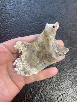 Hand Carved Stone Bear Crystal Figurine #Y9gw4VcM2lw