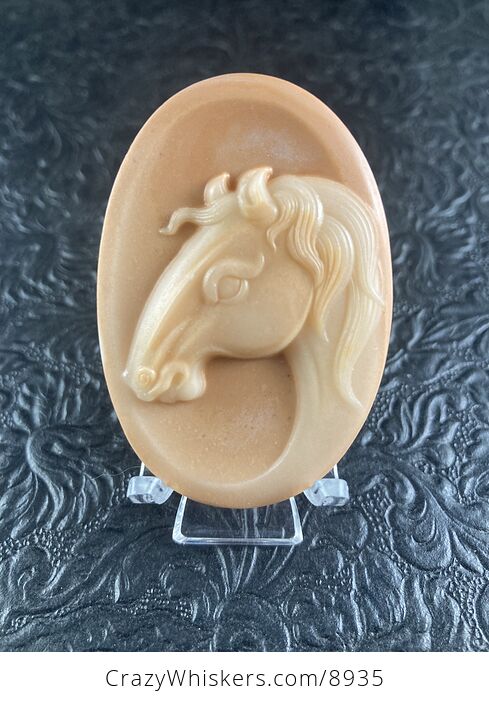 Horse Carved Mini Art Red Malachite Stone Pendant Cabochon Jewelry - #1HyMN9OyS6g-1
