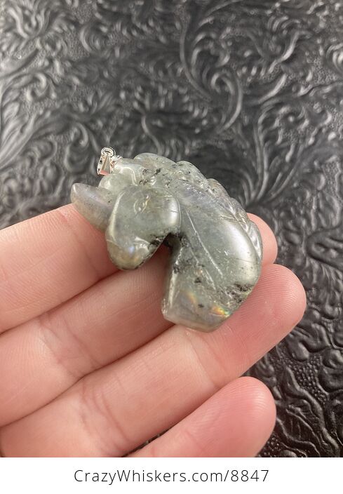 Labradorite Stone Unicorn Pendant Necklace Jewelry - #17VceIu5k08-3