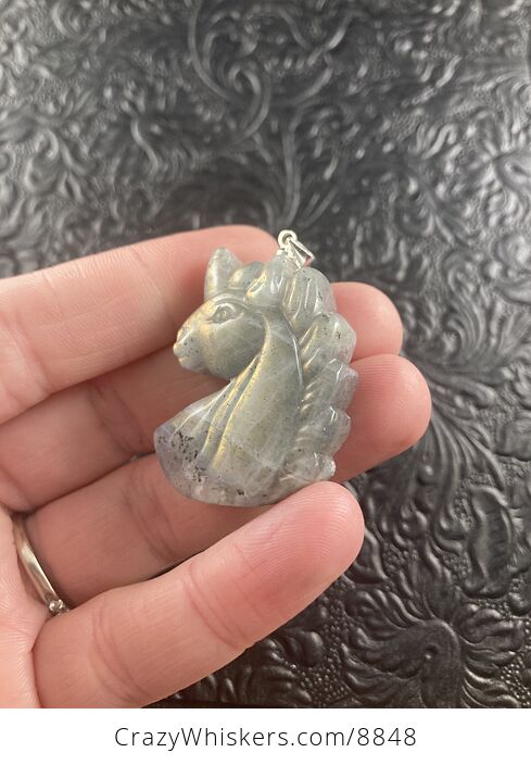 Labradorite Stone Unicorn Pendant Necklace Jewelry - #lshMmz1ZyIg-4