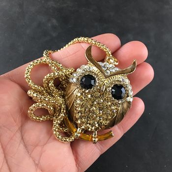 Metallic Brown Owl Jewelry Necklace Pendant #rDNXFw2kGZU