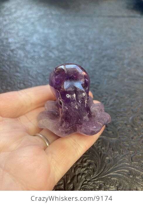 Octopus Carved in Polished Amethyst Crystal - #qdfZZOFihxI-5
