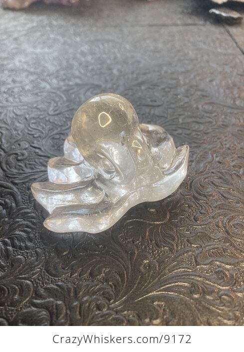 Octopus Carved in Polished Quartz Crystal - #pgM14mWPT6I-3