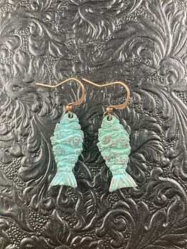 Patina Ancient Styled Fish Earrings #g56nwMDDDw0