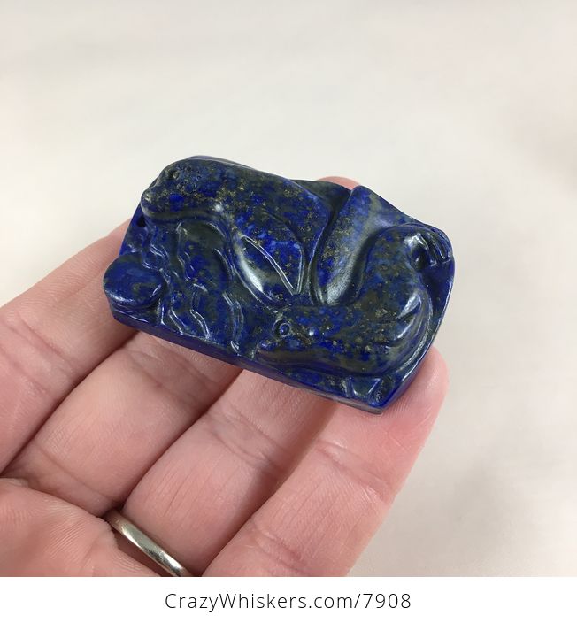 Seals Carved Lapis Lazuli Stone Pendant Jewelry - #8cVO1LKiEkk-4