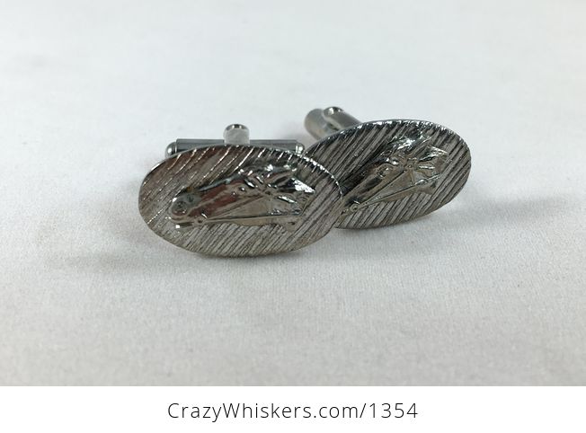 Silver Toned Oval Shaped Horse Head Cuff Links Price Includes Shipping - #MMjagUWf44M-1