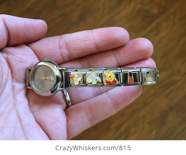 Stainless Steel Link Bracelet Watch with Disney Characters and Other Charms - #Wp9BfPQdKJU-1