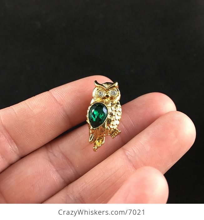 Vintage Avon Wilderness Owl Brooch Jewelry Pin - #Tfiuef69w5U-1