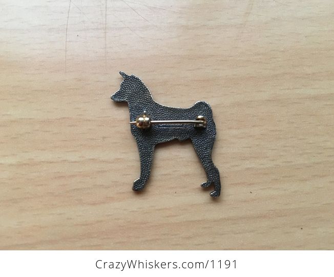 Vintage Basenji Dog with a Curly Tail Brooch Pin Signed Copyright Sterling - #AElG3PZ2QQY-2