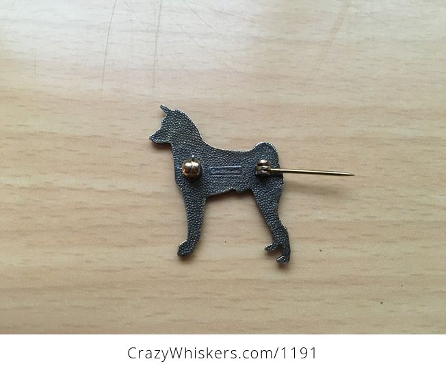 Vintage Basenji Dog with a Curly Tail Brooch Pin Signed Copyright Sterling - #AElG3PZ2QQY-3