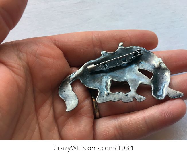 Vintage Bucking Bronco Rodeo Horse Brooch in Silver Tone - #wj3dArCMAlY-2