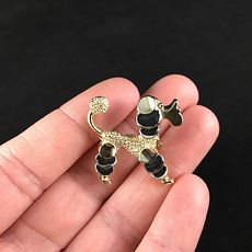 Vintage Gerrys Poodle Dog Brooch Pin with Black Tufts #uSf6ElIV5TY