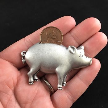 Vintage Jj Jonette Piggy Bank Pig Penny Brooch Pin Jewelry #fiKM0qHgl58