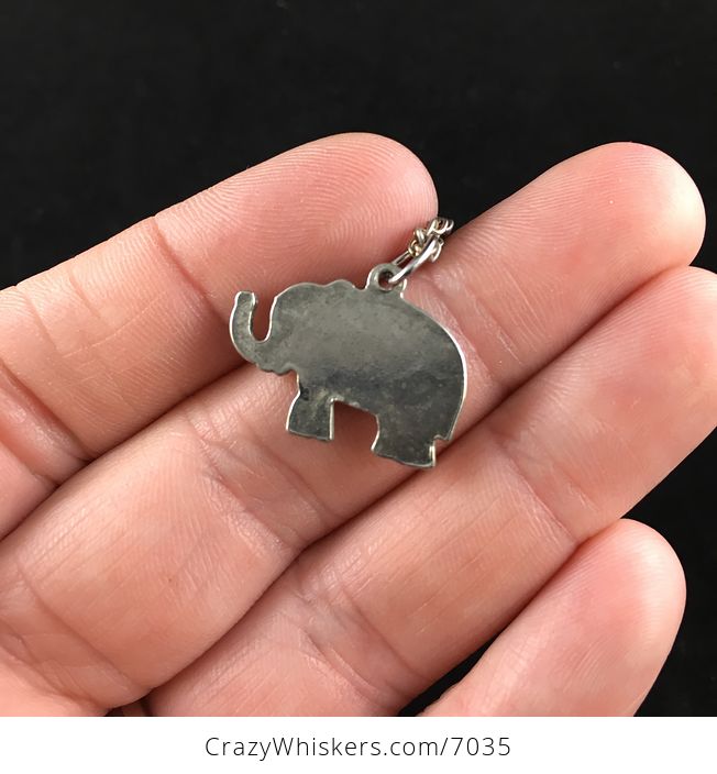 Vintage Mother of Pearl Elephant Jewelry Necklace - #JmJW5IBeYrs-4