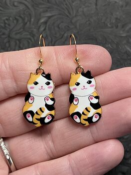 Adorable Calico Kitten Cat Earrings #Yzdhg2EsldM