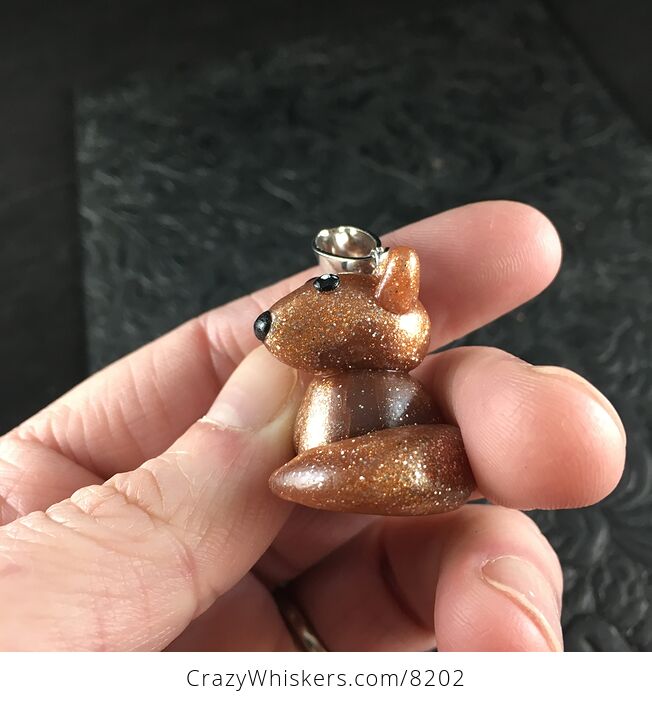 Adorable Fox Polymer Clay Pendant Animal Jewelry - #dR9aiJ32cuQ-7