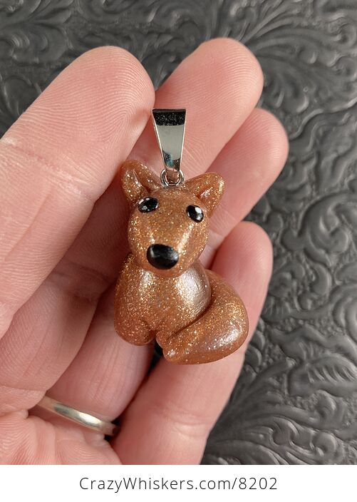 Adorable Fox Polymer Clay Pendant Animal Jewelry - #dR9aiJ32cuQ-4