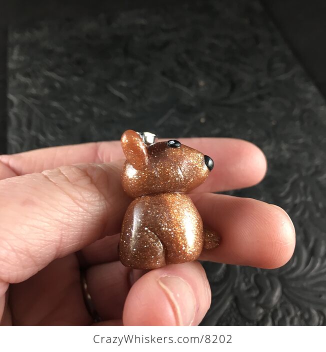 Adorable Fox Polymer Clay Pendant Animal Jewelry - #dR9aiJ32cuQ-8