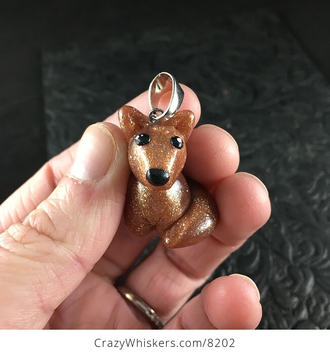 Adorable Fox Polymer Clay Pendant Animal Jewelry - #dR9aiJ32cuQ-6