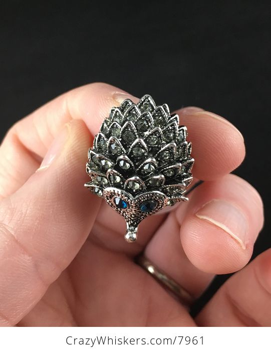 Adorable Hedgehog Jewelry Rhinestone Ring - #VfyzVi0hgLc-1