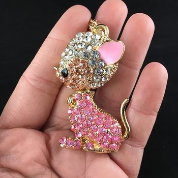 Adorable Pink Mouse Pendant Necklace Jewelry #Pv6iCrDUDhw