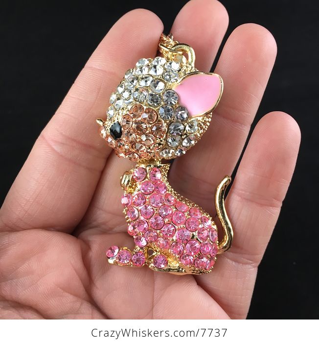 Adorable Pink Mouse Pendant Necklace Jewelry - #Pv6iCrDUDhw-1