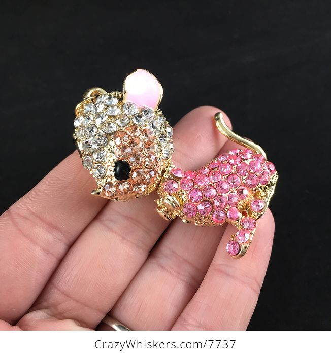 Adorable Pink Mouse Pendant Necklace Jewelry - #Pv6iCrDUDhw-3