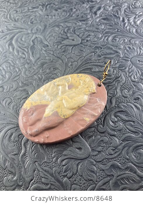Bear Carved Jasper Stone Pendant Jewelry Mini Art or Ornament - #yfPtLUXiX8U-5