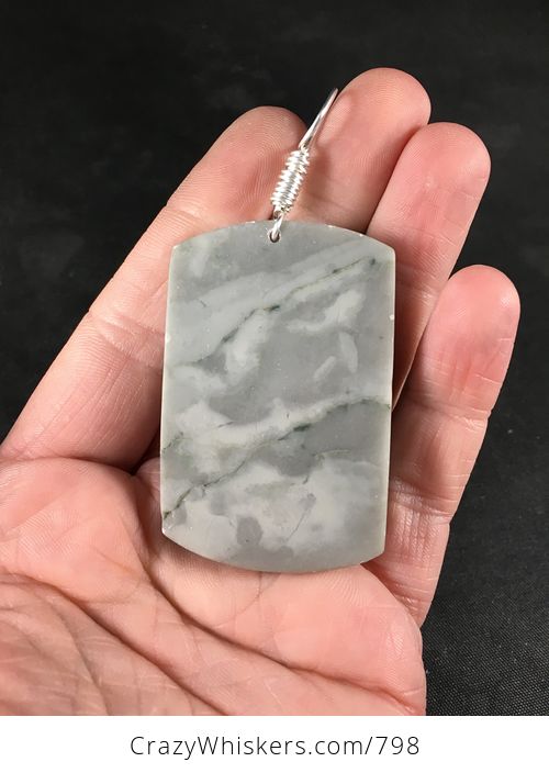 Beautiful Carved Horse Head Ribbon Jasper Stone Pendant with Wire Bail - #h0LemjGHsF8-2