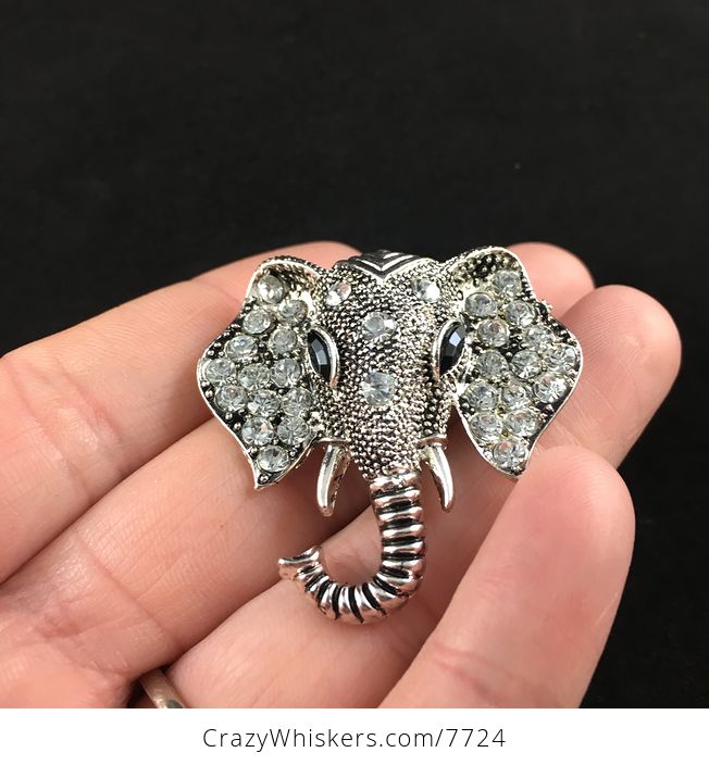 Beautiful Elephant Head Brooch Pin Jewelry - #zekN6Qk42nU-2