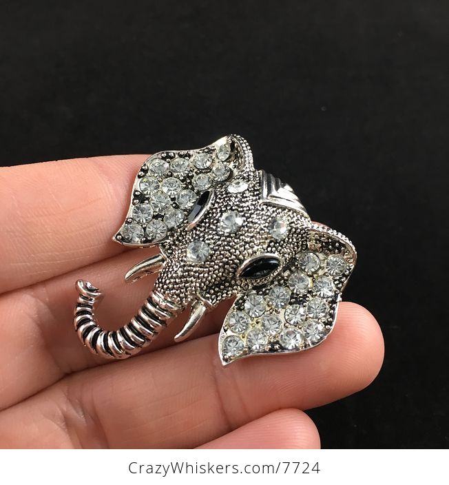 Beautiful Elephant Head Brooch Pin Jewelry - #zekN6Qk42nU-3