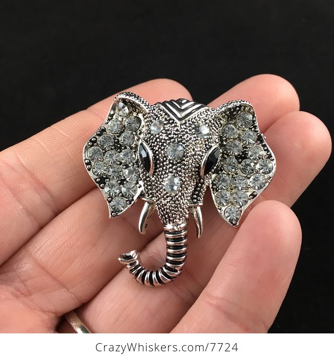 Beautiful Elephant Head Brooch Pin Jewelry - #zekN6Qk42nU-1