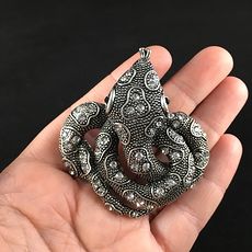 Beautiful Rhinestone Coiled Snake Jewelry Pendant #IsFF2YcWf6g