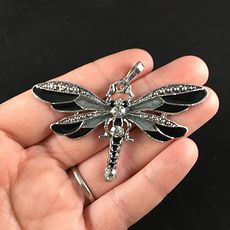 Black and Gray Dragonfly Jewelry Necklace #emEILKAaWMY