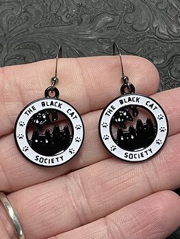 Black Cat Society Earrings #bp3JfHod8RA