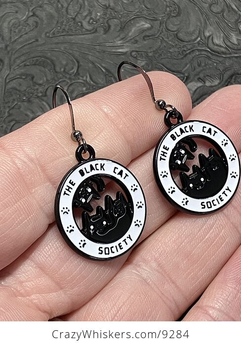 Black Cat Society Earrings - #bp3JfHod8RA-2