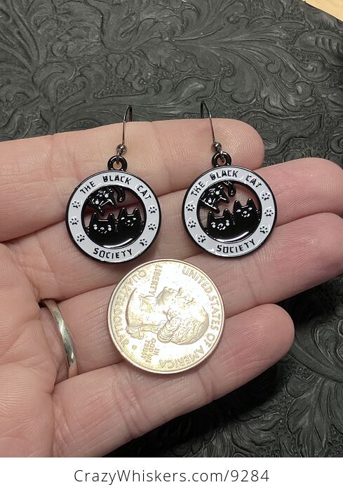 Black Cat Society Earrings - #bp3JfHod8RA-4