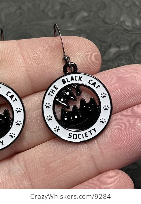 Black Cat Society Earrings - #bp3JfHod8RA-3