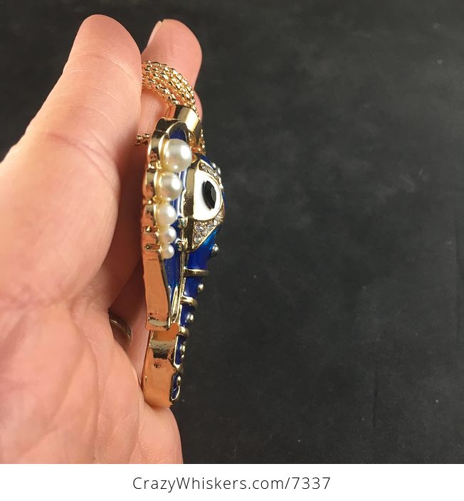 Blue Faced Elephant Head Pendant Necklace Jewelry - #wJYR9EQZRDc-4