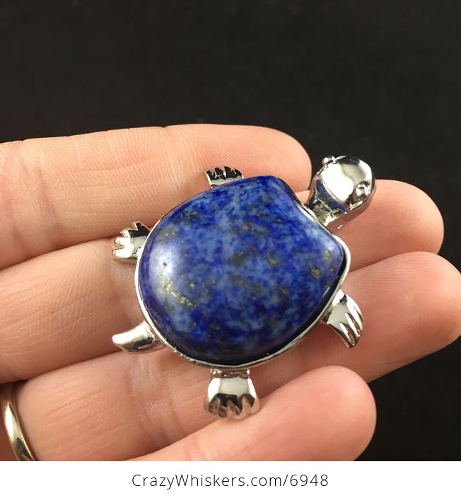 Blue Lapiz Lazuli Stone Turtle Pendant Jewelry - #iBRBIAt0MZo-2